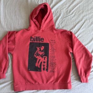 Billie Eilish Rare Happier Than Ever World Tour 2022 Red Hoodie Small